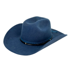Santos Steel Blue + Black Leather Trim